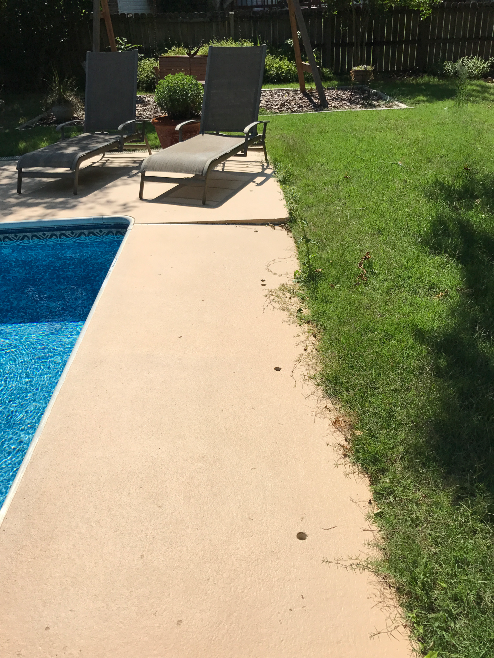 pool deck before