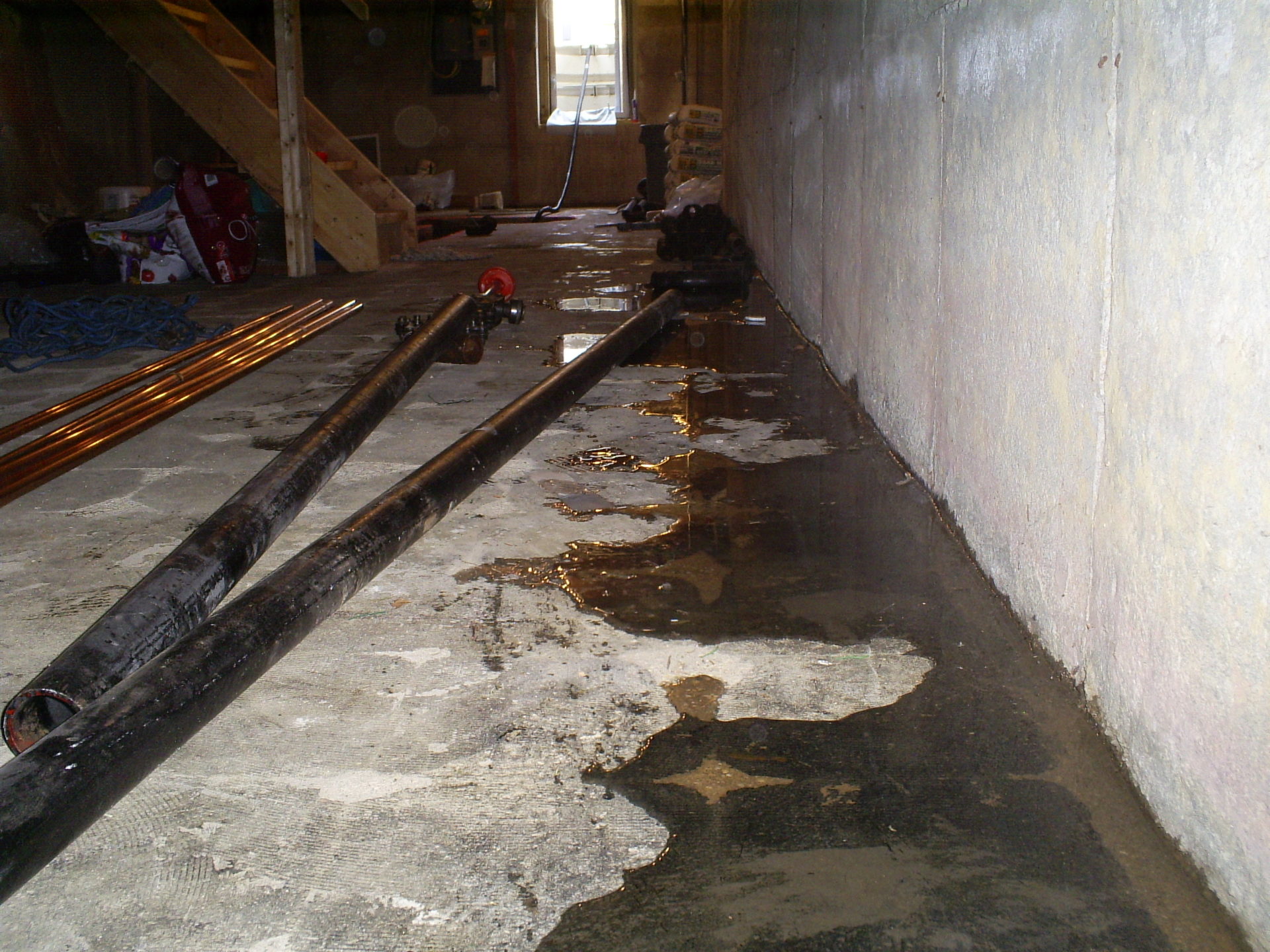 water seeping into basement